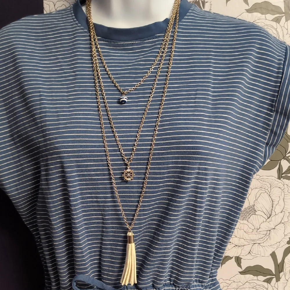 Charming Charlie Nautical Necklace with Tassel - Picture 1 of 7